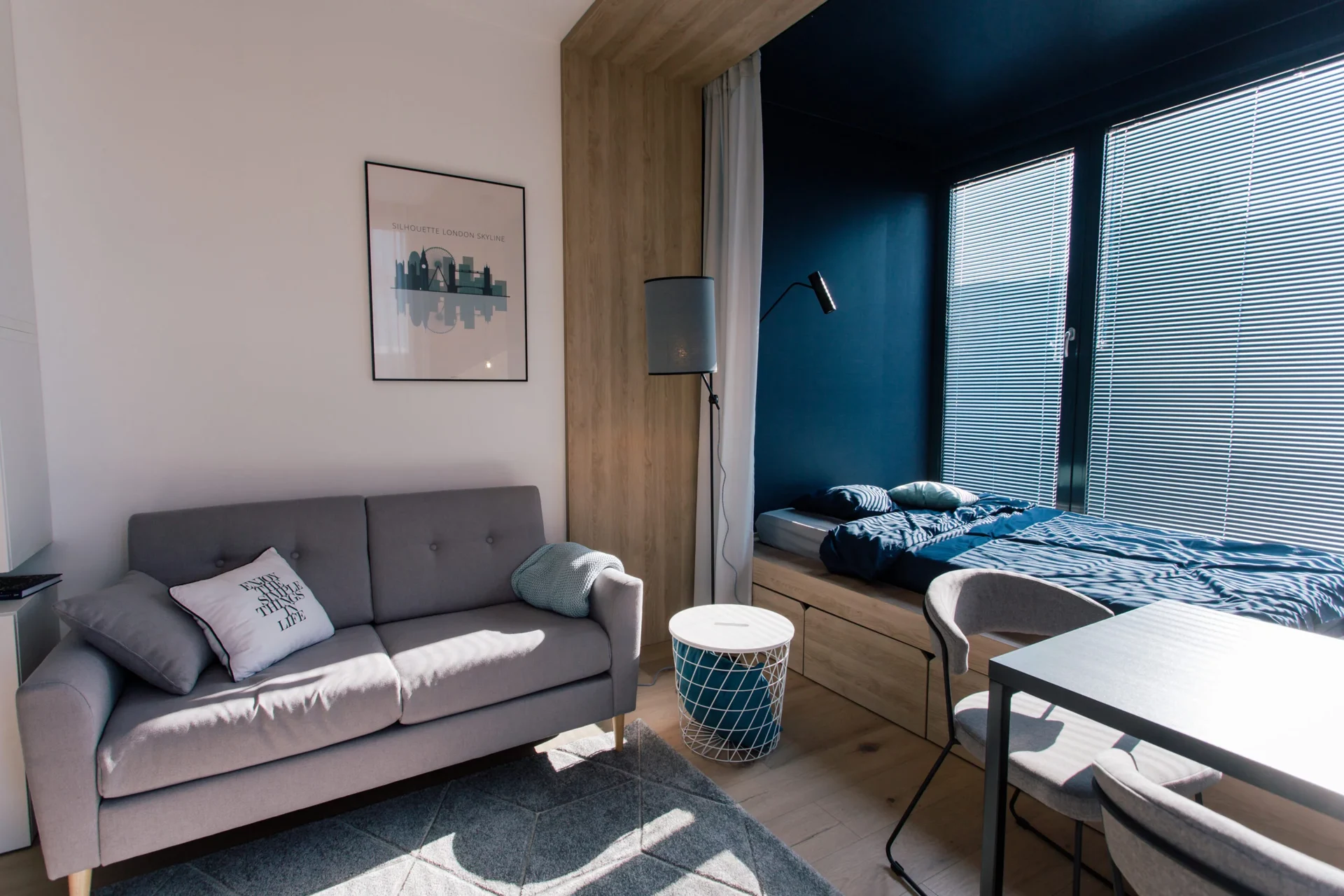 DMD modular student residence with study, lounge and sleeping space