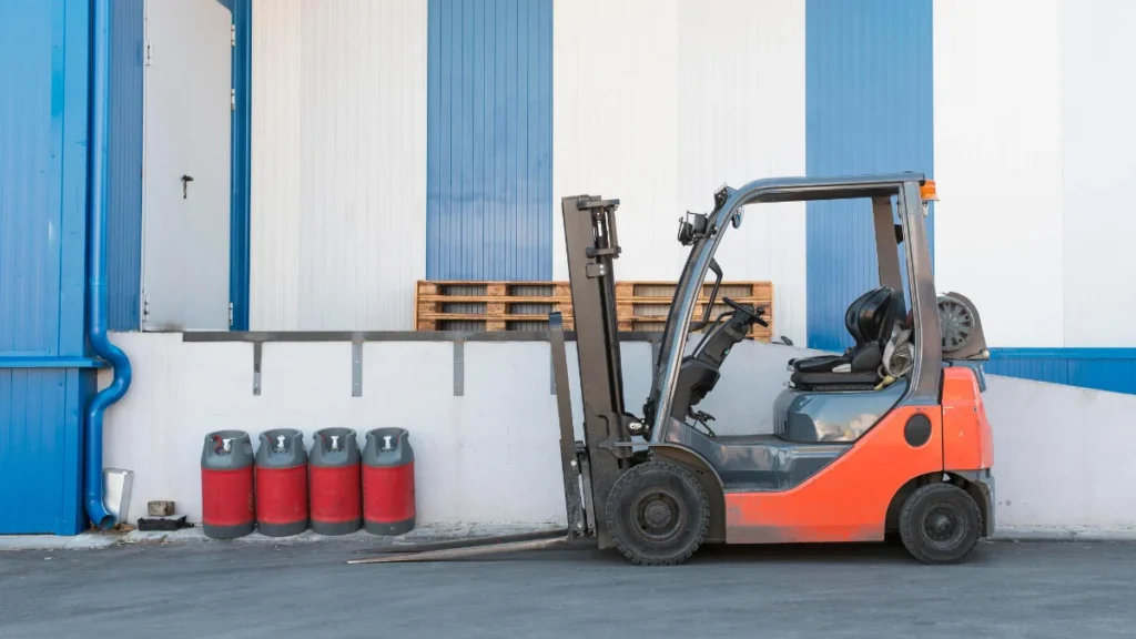 storage units with forklifts